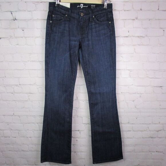 NWT 7 For All Mankind Size 25 Lexie Petite Dark Wash Bootcut Jeans - Picture 1 of 4
